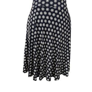 LOFT Ann Taylor Women's Knee Length Skirt Blue Starburst Size Large